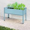 imageBest Choice Products 48x24x30in Galvanized Raised Garden Bed Metal Elevated Planter Box Vegetable Garden for Backyard Patio Balcony  Dark GreenMist Blue