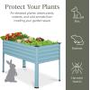 imageBest Choice Products 48x24x30in Galvanized Raised Garden Bed Metal Elevated Planter Box Vegetable Garden for Backyard Patio Balcony  Dark GreenMist Blue