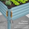 imageBest Choice Products 48x24x30in Galvanized Raised Garden Bed Metal Elevated Planter Box Vegetable Garden for Backyard Patio Balcony  Dark GreenMist Blue