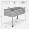 imageBest Choice Products 48x24x30in Galvanized Raised Garden Bed Metal Elevated Planter Box Vegetable Garden for Backyard Patio Balcony  Dark GreenMoonlight Gray