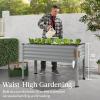 imageBest Choice Products 48x24x30in Galvanized Raised Garden Bed Metal Elevated Planter Box Vegetable Garden for Backyard Patio Balcony  Dark GreenMoonlight Gray