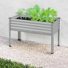 imageBest Choice Products 48x24x30in Galvanized Raised Garden Bed Metal Elevated Planter Box Vegetable Garden for Backyard Patio Balcony  Dark GreenMoonlight Gray