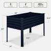 imageBest Choice Products 48x24x30in Galvanized Raised Garden Bed Metal Elevated Planter Box Vegetable Garden for Backyard Patio Balcony  Dark GreenNavy Blue
