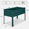 imageBest Choice Products 48x24x30in Galvanized Raised Garden Bed Metal Elevated Planter Box Vegetable Garden for Backyard Patio Balcony  Dark GreenPeacock Blue
