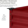 imageBest Choice Products 48x24x30in Galvanized Raised Garden Bed Metal Elevated Planter Box Vegetable Garden for Backyard Patio Balcony  Dark GreenRoyal Red