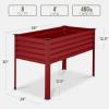 imageBest Choice Products 48x24x30in Galvanized Raised Garden Bed Metal Elevated Planter Box Vegetable Garden for Backyard Patio Balcony  Dark GreenRoyal Red
