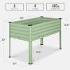 imageBest Choice Products 48x24x30in Galvanized Raised Garden Bed Metal Elevated Planter Box Vegetable Garden for Backyard Patio Balcony  Dark GreenSage Green