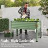 imageBest Choice Products 48x24x30in Galvanized Raised Garden Bed Metal Elevated Planter Box Vegetable Garden for Backyard Patio Balcony  Dark GreenSage Green