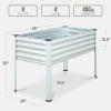 imageBest Choice Products 48x24x30in Galvanized Raised Garden Bed Metal Elevated Planter Box Vegetable Garden for Backyard Patio Balcony  Dark GreenSilver