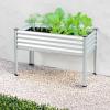 imageBest Choice Products 48x24x30in Galvanized Raised Garden Bed Metal Elevated Planter Box Vegetable Garden for Backyard Patio Balcony  Dark GreenSilver