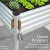 imageBest Choice Products 48x24x30in Galvanized Raised Garden Bed Metal Elevated Planter Box Vegetable Garden for Backyard Patio Balcony  Dark GreenSilver