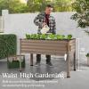 imageBest Choice Products 48x24x30in Galvanized Raised Garden Bed Metal Elevated Planter Box Vegetable Garden for Backyard Patio Balcony  Dark GreenTaupe