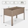 imageBest Choice Products 48x24x30in Galvanized Raised Garden Bed Metal Elevated Planter Box Vegetable Garden for Backyard Patio Balcony  Dark GreenTaupe