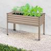 imageBest Choice Products 48x24x30in Galvanized Raised Garden Bed Metal Elevated Planter Box Vegetable Garden for Backyard Patio Balcony  Dark GreenTaupe