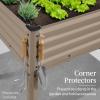 imageBest Choice Products 48x24x30in Galvanized Raised Garden Bed Metal Elevated Planter Box Vegetable Garden for Backyard Patio Balcony  Dark GreenTaupe