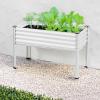 imageBest Choice Products 48x24x30in Galvanized Raised Garden Bed Metal Elevated Planter Box Vegetable Garden for Backyard Patio Balcony  Dark GreenWhite