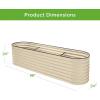 imageBest Choice Products 4x2x2ft Outdoor Metal Raised Garden Bed Oval Deep Root Planter Box for Vegetables Flowers Herbs and Succulents w 101 Gallon Capacity Rubber Edge Guard  CharcoalBeige