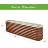 imageBest Choice Products 4x2x2ft Outdoor Metal Raised Garden Bed Oval Deep Root Planter Box for Vegetables Flowers Herbs and Succulents w 101 Gallon Capacity Rubber Edge Guard  CharcoalWood Grain