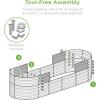 imageBest Choice Products 4x2x2ft Outdoor Metal Raised Garden Bed Oval Deep Root Planter Box for Vegetables Flowers Herbs and Succulents w 101 Gallon Capacity Rubber Edge Guard  CharcoalTerracotta