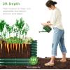 imageBest Choice Products 4x2x2ft Outdoor Metal Raised Garden Bed Oval Deep Root Planter Box for Vegetables Flowers Herbs and Succulents w 101 Gallon Capacity Rubber Edge Guard  CharcoalDark Green
