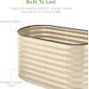 imageBest Choice Products 4x2x2ft Outdoor Metal Raised Garden Bed Oval Deep Root Planter Box for Vegetables Flowers Herbs and Succulents w 101 Gallon Capacity Rubber Edge Guard  CharcoalBeige
