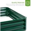 imageBest Choice Products 6x3x1ft Outdoor Metal Raised Garden Bed Box Vegetable Planter for Vegetables Flowers Herbs and Succulents  Dark GreenDark Green
