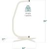 imageBest Choice Products Metal Hanging Hammock CStand for ChairWeatherResistant Finish Offset Base  Stand Only  BlackBeige