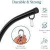 imageBest Choice Products Metal Hanging Hammock CStand for ChairWeatherResistant Finish Offset Base  Stand Only  BlackBlack