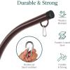 imageBest Choice Products Metal Hanging Hammock CStand for ChairWeatherResistant Finish Offset Base  Stand Only  BlackBrown