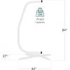 imageBest Choice Products Metal Hanging Hammock CStand for ChairWeatherResistant Finish Offset Base  Stand Only  BlackWhite