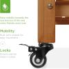 imageBest Choice Products Raised Garden Bed 48x24x32inch Mobile Elevated Wood Planter wLockable Wheels Storage Shelf Protective Liner  NaturalAcorn Brown