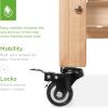 imageBest Choice Products Raised Garden Bed 48x24x32inch Mobile Elevated Wood Planter wLockable Wheels Storage Shelf Protective Liner  NaturalNatural