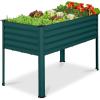 imageBest Choice Products 48x24x30in Galvanized Raised Garden Bed Metal Elevated Planter Box Vegetable Garden for Backyard Patio Balcony  Dark GreenPeacock Blue