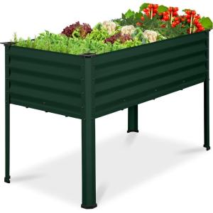 imageBest Choice Products 48x24x30in Galvanized Raised Garden Bed Metal Elevated Planter Box Vegetable Garden for Backyard Patio Balcony  Dark GreenDark Green
