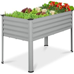 imageBest Choice Products 48x24x30in Galvanized Raised Garden Bed Metal Elevated Planter Box Vegetable Garden for Backyard Patio Balcony  Dark GreenMoonlight Gray
