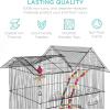 imageBest Choice Products 36in IndoorOutdoor Iron Bird Cage for Medium Small Birds Parrot Lovebird Finch Parakeets Cockatiel Enclosure wRemovable Tray 4 Feeders 2 Toys
