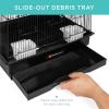 imageBest Choice Products 36in IndoorOutdoor Iron Bird Cage for Medium Small Birds Parrot Lovebird Finch Parakeets Cockatiel Enclosure wRemovable Tray 4 Feeders 2 Toys