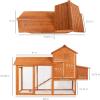 imageBest Choice Products 80in Outdoor Wooden Chicken Coop MultiLevel Hen House Poultry Cage wRamps Run Nesting Box Wire Fence 3 Access Areas