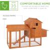 imageBest Choice Products 80in Outdoor Wooden Chicken Coop MultiLevel Hen House Poultry Cage wRamps Run Nesting Box Wire Fence 3 Access Areas
