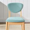 imageBest Choice Products Dining Chairs Set of 2 MidCentury Modern Upholstered Wood Armless wSeat Cushion Padded Backrest  WalnutCreamLight OakAqua