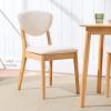 imageBest Choice Products Dining Chairs Set of 2 MidCentury Modern Upholstered Wood Armless wSeat Cushion Padded Backrest  WalnutCreamLight OakCream
