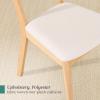 imageBest Choice Products Dining Chairs Set of 2 MidCentury Modern Upholstered Wood Armless wSeat Cushion Padded Backrest  WalnutCreamLight OakCream