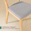 imageBest Choice Products Dining Chairs Set of 2 MidCentury Modern Upholstered Wood Armless wSeat Cushion Padded Backrest  WalnutCreamLight OakLight Gray