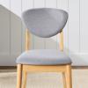 imageBest Choice Products Dining Chairs Set of 2 MidCentury Modern Upholstered Wood Armless wSeat Cushion Padded Backrest  WalnutCreamLight OakLight Gray