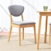 imageBest Choice Products Dining Chairs Set of 2 MidCentury Modern Upholstered Wood Armless wSeat Cushion Padded Backrest  WalnutCreamLight OakLight Gray