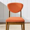 imageBest Choice Products Dining Chairs Set of 2 MidCentury Modern Upholstered Wood Armless wSeat Cushion Padded Backrest  WalnutCreamWalnutBurnt Orange