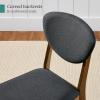 imageBest Choice Products Dining Chairs Set of 2 MidCentury Modern Upholstered Wood Armless wSeat Cushion Padded Backrest  WalnutCreamWalnutCharcoal