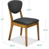 imageBest Choice Products Dining Chairs Set of 2 MidCentury Modern Upholstered Wood Armless wSeat Cushion Padded Backrest  WalnutCreamWalnutCharcoal