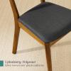 imageBest Choice Products Dining Chairs Set of 2 MidCentury Modern Upholstered Wood Armless wSeat Cushion Padded Backrest  WalnutCreamWalnutCharcoal