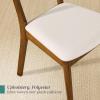 imageBest Choice Products Dining Chairs Set of 2 MidCentury Modern Upholstered Wood Armless wSeat Cushion Padded Backrest  WalnutCreamWalnutCream